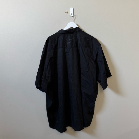 Harley Davidson men’s biker casual short sleeve button down top - Picture 3 of 6